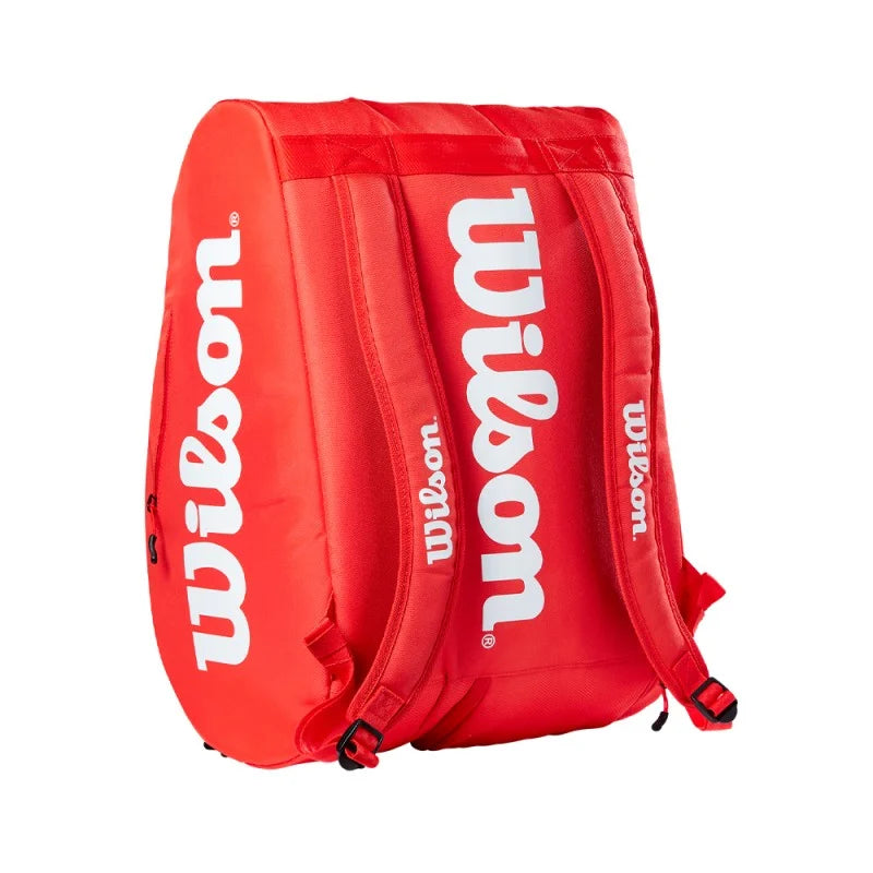 WILSON SUPER TOUR Padel Rosso/Bianco (Borsa porta racchette)