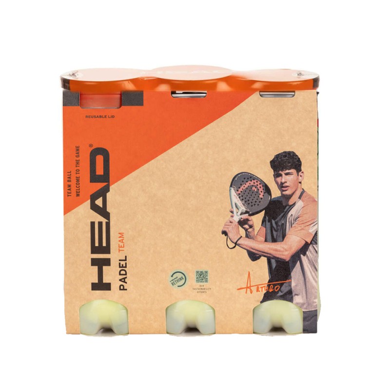 Confezione 3 Tubi 3 Palline HEAD Padel TEAM